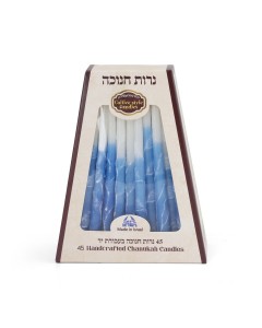 Blue and White Wax Hanukkah Candles Candles