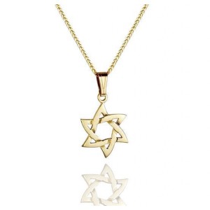 Star of David Pendant in 14k Yellow Gold Rafael Jewelry Designer