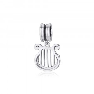David’s Harp Charm in Sterling Silver Israeli Charms
