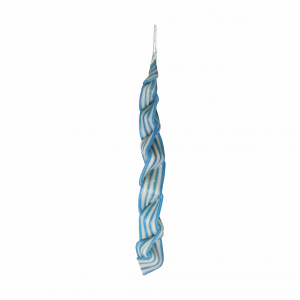 Safed Candles Paraffin Havdalah Candle with White and Blue Wicks Shabbat