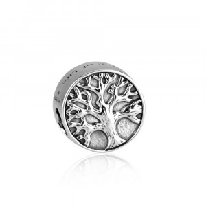 Rounded Tree Of Life Charm in 925 Sterling Silver
 Israeli Charms