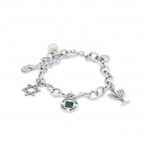Silver 925 Bracelet with Nano Bible and Cubic Zircon Stone World of Judaica Recommends