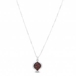 2D Pomegranate Pendant in 925 Sterling Silver 

