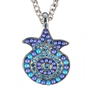 Yair Emanuel Pomegranate Necklace in Blue Bat Mitzvah Jewelry