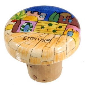 Yair Emanuel Bottle Cork With Jerusalem Depictions Yair Emanuel