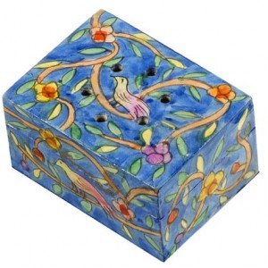 Yair Emanuel Havdalah Spice Box with Oriental Design (Includes Cloves) Havdalah Sets and Candles