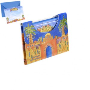 Yair Emanuel Note Cards with a Scene of Jerusalem and Envelopes Yair Emanuel