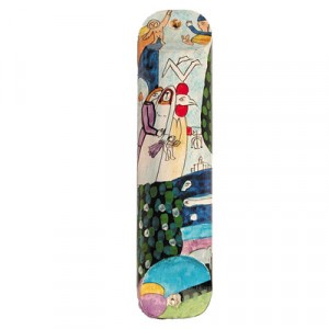 Yair Emanuel Mezuzah with Newly Married Couple in Painted Wood  Mezuzahs