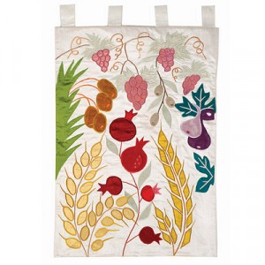 Yair Emanuel Extra Large Wall Hanging: The Seven Species Sukkah Decorations