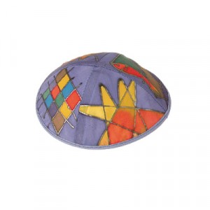 Yair Emanuel Multicolor Silk Kippah with Multicolor Designs Kippot