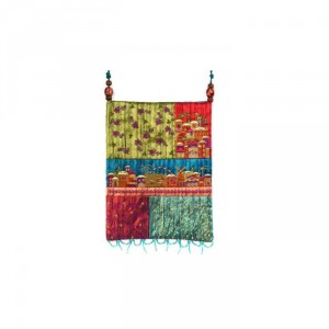 Yair Emanuel Multicolored Patches Embroidered Bag with Jerusalem Yair Emanuel
