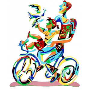 David Gerstein Weekend Ride Bike Rider Sculpture David Gerstein
