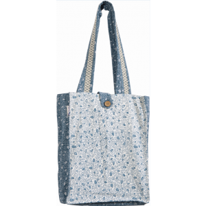Yair Emanuel White and Blue Thick Pomegranate Book Bag  Jewish Accessories