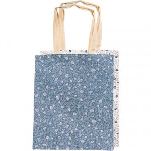 Simple Blue and White Pomegranate Bag with Two Sides by Yair Emanuel Yair Emanuel