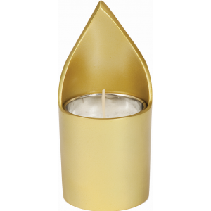 Memorial Candle Holder in Gold by Yair Emanuel  Shabbat