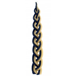Galilee Style Candles Blue and White Braided Havdalah Candle Havdalah Sets and Candles