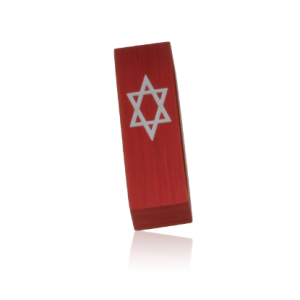 Red Star of David Car Mezuzah by Adi Sidler Jewish Home Decor