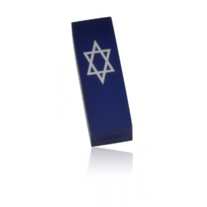 Blue Star of David Car Mezuzah by Adi Sidler