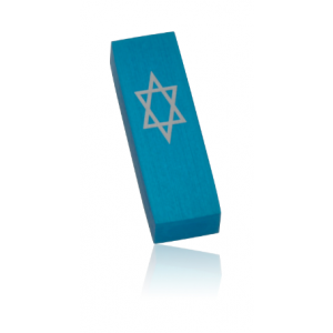 Turquoise Star of David Car Mezuzah by Adi Sidler Mezuzahs