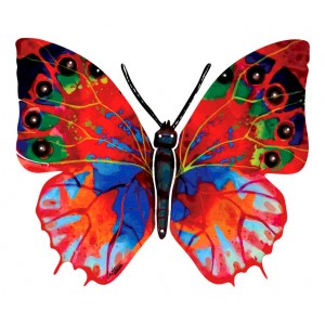David Gerstein Hadar Butterfly Sculpture with Realistic Styling Jewish Home Decor