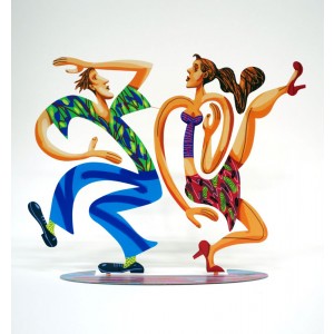 David Gerstein New Swingers Sculpture in Printed Steel David Gerstein
