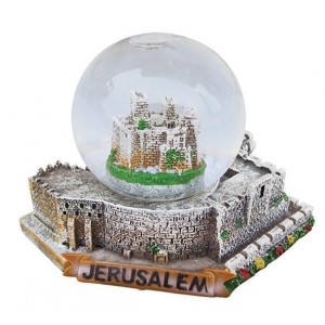 Snowy Jerusalem Snow Globe Jewish Souvenirs