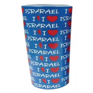 Tequila Shot Glass with 'I Love Israel' in Blue Israeli Independence Day