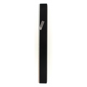 Black Aluminum Mezuzah with Removable Side Panel and Letter Shin by Adi Sidler Mezuzahs