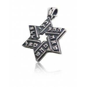 Magen David Pendant with Divine Names of Hashem Star of David Jewelry