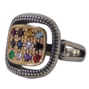 Hoshen Ring in Sterling Silver  Jewish Rings
