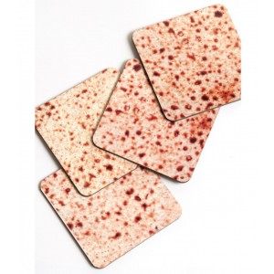 Matza Coaster Set of 4 Passover Tableware and Gifts