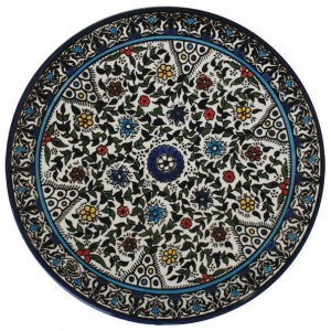 Armenian Ceramic Plate with Floral Anemones Motif Armenian Ceramics