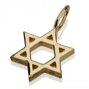 Star of David Fine Pedant in 14k Yellow Gold Jewish Necklaces