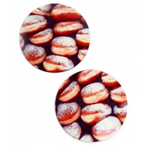 Coasters with Doughnut Design in Set of Four Tableware