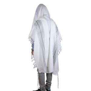 Gray and Silver Hermonit Tallit Traditional Tallit