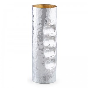 Hammered Sterling Silver Cylinder Netilat Yadayim Washing Cup by Bier Judaica Judaica