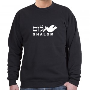 Israel Peace Sweatshirt with Shalom Dove Design (Variety of Colors) Israeli T-Shirts