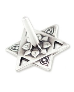 Silver Plated Star of David Dreidel Jewish Gifts for Kids