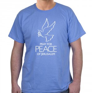 Pray for Peace of Jerusalem T-Shirt Featuring Dove (Variety of Colors) Jerusalem Day