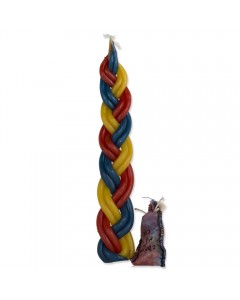Traditional Wax Havdalah Candle with Three Colors and Spice Holder Bag Havdalah Sets and Candles