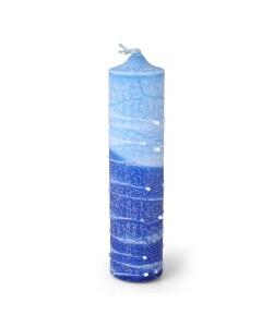 Extra Large Havdalah Pillar Candle - Blue