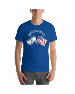 Crossed Flags United We Stand T-Shirt (Variety of Colors) Israeli T-Shirts
