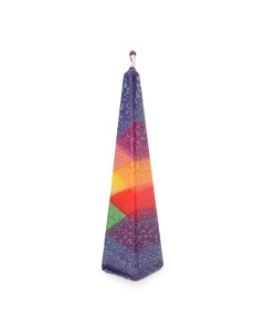 Pyramid Havdalah Candle by Galilee Style Candles - Rainbow Candle Holders & Candles