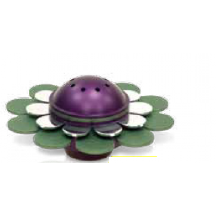 Flower Havdalah Candle Holder and Spice Box Set in Purple & Green
