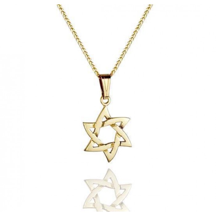 Star of David Pendant in 14k Yellow Gold Rafael Jewelry Designer