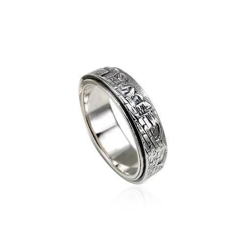 Sterling Silver Ring with Ancient Jerusalem by Rafael Jewelry