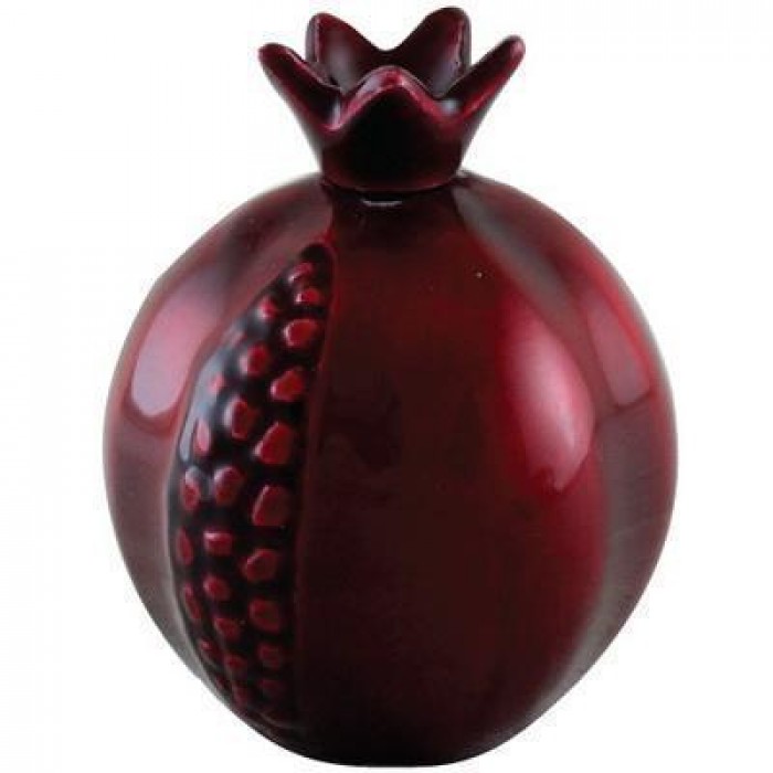 Pomegranate Figurine in Dark Red Aluminum