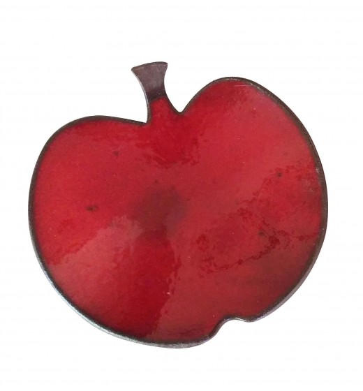 Pomegranate Ceramic Serving Piece in Red