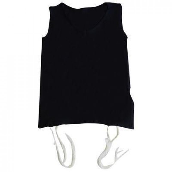 Tzitzit Shirt in Black Cotton Size XL