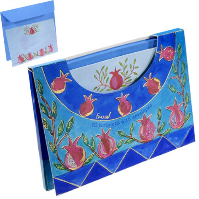 10 Note Cards with Pomegranates and Envelopes by Yair Emanuel